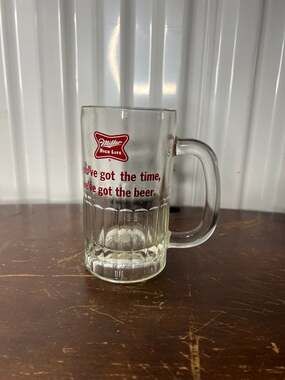 Vintage Miller High Life Clear Glass Beer Mug
